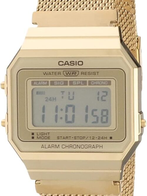 Casio Men's A700WMG-9AVT Digital Vintage Collection Watch Gold