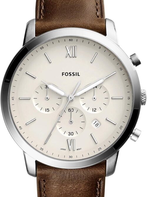 Fossil Neutra Men's Chronograph Watch with Stainless Steel Bracelet or Genuine Leather Band